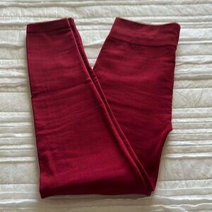 Red fleece lined leggings